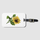  gele zonnebloem bagagelabel (Voorkant (horizontaal))