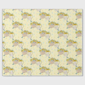 Gele Zonnebloem Basket Watering Can Cadeaupapier (Vlak)