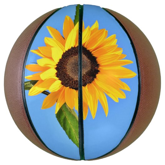 Gele zonnebloem basketbal (Verticaal)