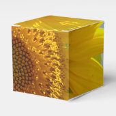 Gele zonnebloem bedankdoosjes (Voorkant Zijde)