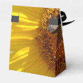 Gele zonnebloem bedankdoosjes (Achterkant)