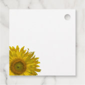 Gele zonnebloem bedankjes labels (Achterkant)