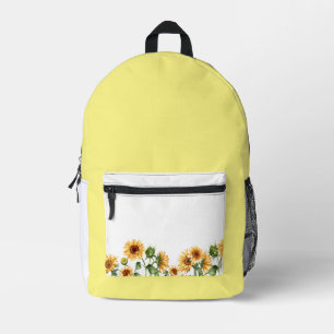 GELE ZONNEBLOEM BEDRUKTE RUGZAK