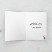 Gele zonnebloem Birthday Kaart (Binnen)