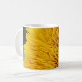 Gele zonnebloem Blank koffie Koffiemok (Voorkant links)