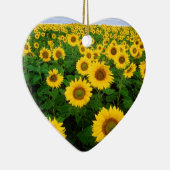 Gele zonnebloem Blauwe Hemel Keramisch Ornament (Rechts)