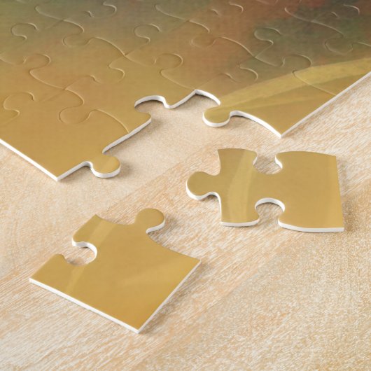 Gele Zonnebloem Bloem Art Puzzel Legpuzzel (Zijkant)