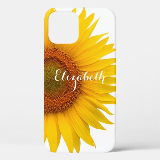 Gele Zonnebloem Bloem Gepersonaliseerd Case-Mate iPhone Case (Achterkant)