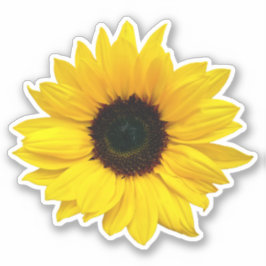 Gele Zonnebloem Bloem Kiss-Cut Sticker