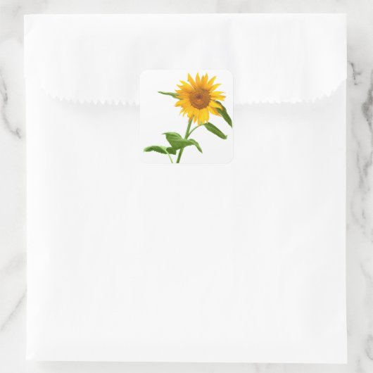 Gele Zonnebloem Bloemen Stickers (Tas)