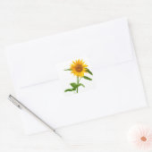 Gele Zonnebloem Bloemen Stickers (Envelop)