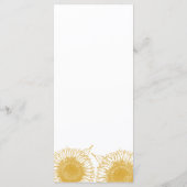 Gele Zonnebloem Bloemen Zomer Herfst Herfst Herfst Menu (Achterkant)