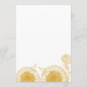 Gele Zonnebloem Bloemen Zomer Herfst Herfst Herfst Menu (Achterkant)