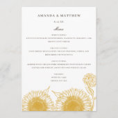 Gele Zonnebloem Bloemen Zomer Herfst Herfst Herfst Menu (Voorkant)