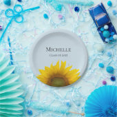 Gele zonnebloem Bloom Floral Gradual Party Papieren Bordje (Feest)