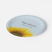 Gele zonnebloem Bloom Floral Gradual Party Papieren Bordje (Gekanteld)