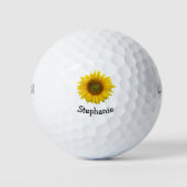 Gele zonnebloem Bloom Golf Ball Golfballen (Voorkant)