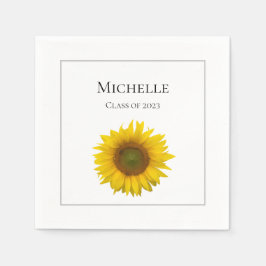 Gele Zonnebloem Bloom Graduation Party Servet