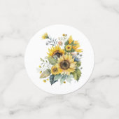 Gele Zonnebloem Boeketten Confetti (Kleine voorkant)