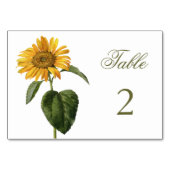 Gele Zonnebloem Botanisch Kaart (Voorkant)