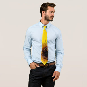 Gele zonnebloem Botanische Mannen Necktie Stropdas