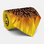 Gele zonnebloem Botanische Mannen Necktie Stropdas (Opgerold)