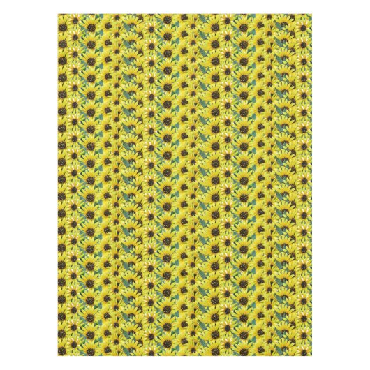 Gele zonnebloem Bouquet Bright Floral Rectangle Tafelkleed (Voorkant)