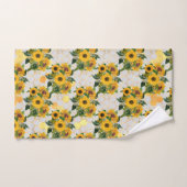  Gele Zonnebloem Bouquet Honeycomb Handdoek (Handdoek)