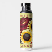  Gele Zonnebloem Bridesmaid Name Weddenschap Waterfles (Links)