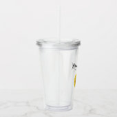 Gele Zonnebloem Bridesmaid Weddenschap Acryl Drinkbeker (Rechts)