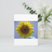 Gele zonnebloem briefkaart (Staand voorkant)
