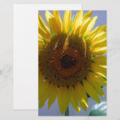 Gele zonnebloem briefpapier (Voorkant / Achterkant)