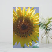 Gele zonnebloem briefpapier (Staand voorkant)