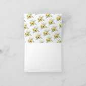 Gele Zonnebloem Bruidsfeest Dank Je Kaart (Binnen)