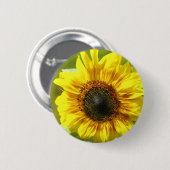 Gele zonnebloem-Button Ronde Button 5,7 Cm (Voorkant /achterkant)