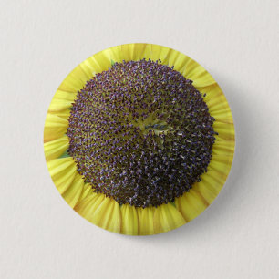 Gele zonnebloem-Button Ronde Button 5,7 Cm