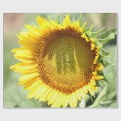 Gele zonnebloem cadeaupapier (Vlak)
