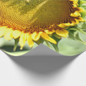 Gele zonnebloem cadeaupapier (Hoek)
