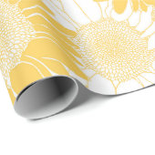 Gele zonnebloem cadeaupapier (Rol Hoek)