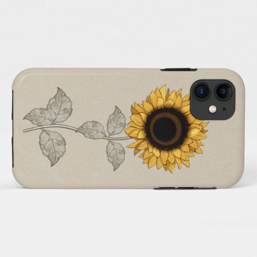  Gele Zonnebloem Case-Mate iPhone Case (Achterkant (horizontaal))