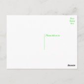 Gele Zonnebloem Dank u Groene Trouwbloemen Briefkaart (Achterkant)