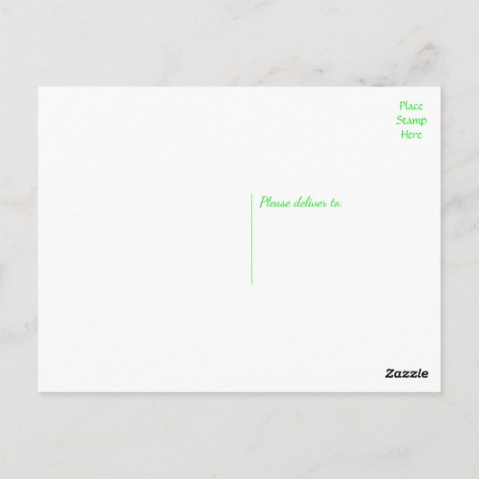 Gele Zonnebloem Dank u Groene Trouwbloemen Briefkaart (Achterkant)