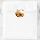 Gele Zonnebloem Dank u Sticker Sjabloon (Tas)