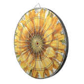 Gele zonnebloem dartbord (Voorkant Rechts)