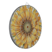 Gele zonnebloem dartbord (Voorkant Links)