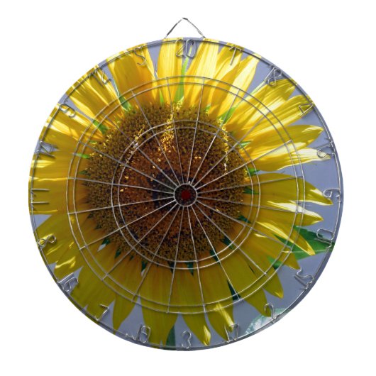 Gele zonnebloem dartbord (Voorkant)