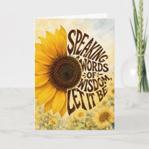 Gele Zonnebloem Denk Aan Jou Kaart