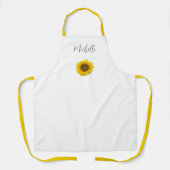 Gele zonnebloem Elegant, gepersonaliseerd Schort (Voorkant)