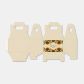  gele zonnebloem elegante bruiloft bedankdoosjes (Uitgevouwen)