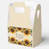 gele zonnebloem elegante bruiloft bedankdoosjes (Geopend)